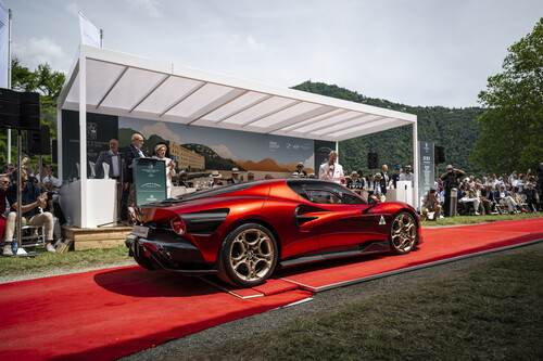 Received the &quot;Design Award for Concept Cars &amp; Prototypes&quot; at the Concorso d&#039;Eleganza Villa d&#039;Este 2024: Alfa Romeo 33 Stradale.