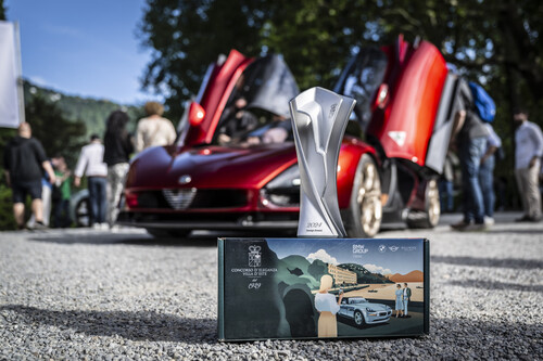 Received the &quot;Design Award for Concept Cars &amp; Prototypes&quot; at the Concorso d&#039;Eleganza Villa d&#039;Este 2024: Alfa Romeo 33 Stradale.