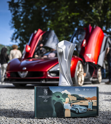 Received the &quot;Design Award for Concept Cars &amp; Prototypes&quot; at the Concorso d&#039;Eleganza Villa d&#039;Este 2024: Alfa Romeo 33 Stradale.