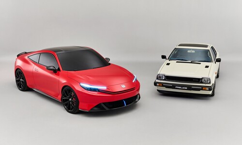 New and old: Honda Prelude Concept and Prelude, first generation.