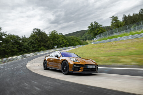 Porsche Panamera on its record lap of the Nürburgring-Norschleife.