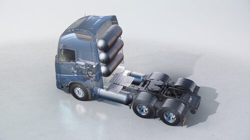 Volvo develops trucks with hydrogen combustion engines.