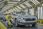 Production of the Skoda Octiva at the Czech plant in Kvasiny.