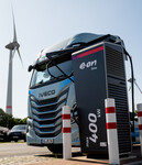 Eon charging station for e-trucks at the Port of Hamburg.